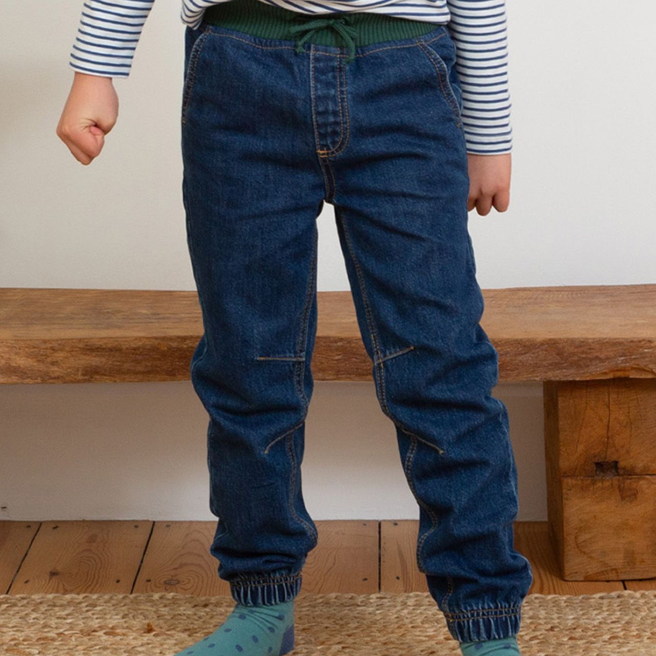 Denim Jeanshose Bündchen