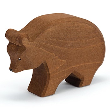 Grosser Bär laufend Holzfigur 8,5 cm hoch
