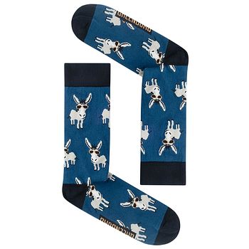 Socken Esel blau
