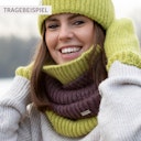 Vorschaubild Damen Loop Baby Alpaka Merinowolle Mix schiefer-grau