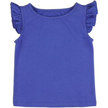 Bio T-Shirt leicht Schmetterlingsärmel blau