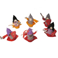 6 Ritter Holzpuppen zum Biegen rot 6 Ritter Holzpuppen zum Biegen rot