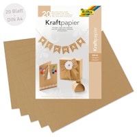 Kraftpapier und Kraftkarton Set DIN A4 20 Blatt