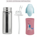 Vorschaubild Thermo Trinkhalm Flasche ab 12 M - open end Einhorn
