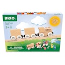 Vorschaubild 3tlg Holzzug zum Anmalen mit Farben und Pinsel