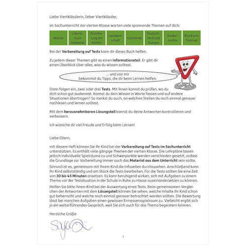Übungsheft Sachunterricht 4. Klasse Tests