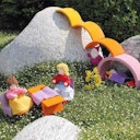 Vorschaubild Bauhaus mit Tragetasche pink orange - 14 Teile