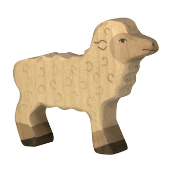 Holzfigur Lamm - auf dem Bauernhof