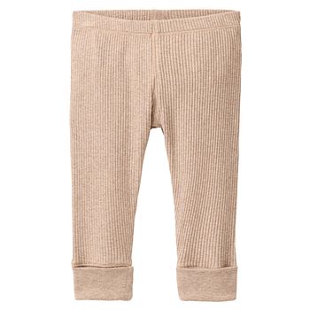 Edle Ripp Leggings beige