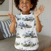 Leichtes Shirt kurzarm Baustellenfahrzeuge