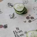 Vorschaubild Kinder Tischset aus Kork, Fruity Letters creme