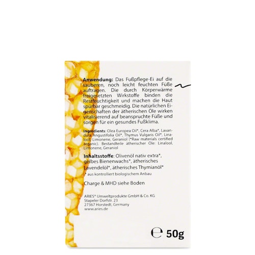 Stapeler Fußpflege-Ei - Bio Fußcreme 50g