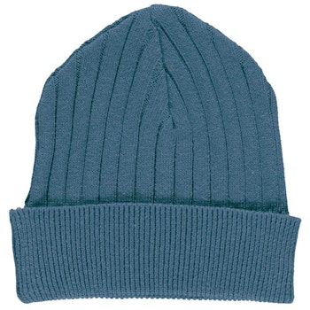 Warme Strick Beanie indigo