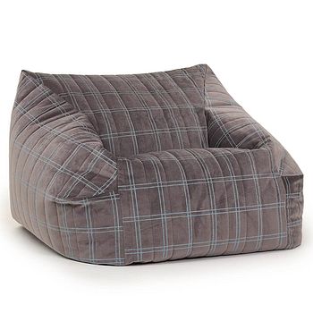 Sessel Sitzsack für Kinder grau-blau - 72 x 75 x 42 cm