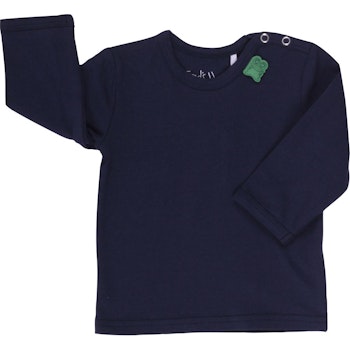 Bio Langarmshirt für Jungen und Mädchen navy
