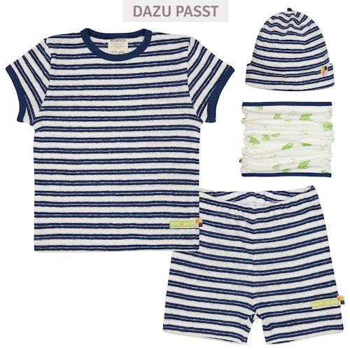 Leichtes Leinen Shirt kurzarm Streifen