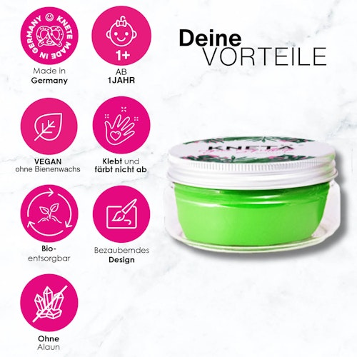 KNETÄ® 4er-Set Knete ab 1 Jahr, 125g Dosen