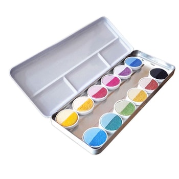 ökoNorm großer Wassermalfarben Kasten mit 12 Farben - vegan