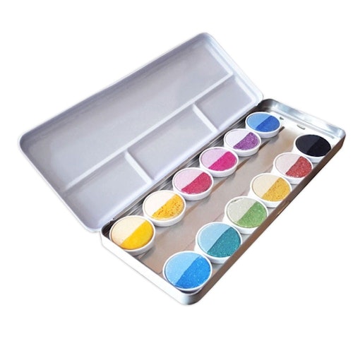 ökoNorm großer Wassermalfarben Kasten mit 12 Farben - vegan