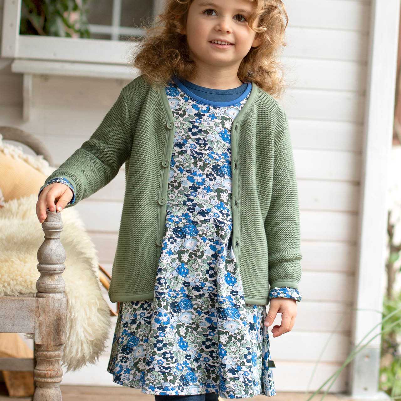 Flatterkleid langarm Pferde