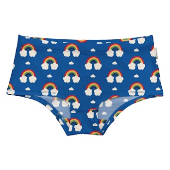 Damen Slip Regenbogen blau