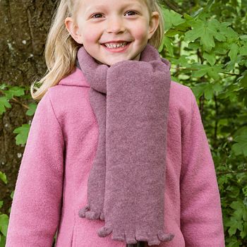 Warmer Wollfleece Steckschal Dusty Plum 80cm