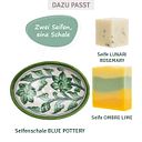 Vorschaubild Seifenschale BLUE POTTERY Design POR556 oval aus Keramik