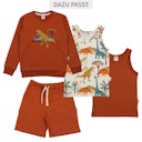 Vorschaubild Baumwoll Unterhemden im Doppelpack braun Dinos