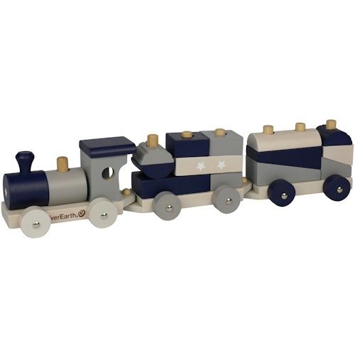 Spielzeug-Eisenbahn aus Holz zum Sortieren