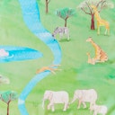 Vorschaubild Spieltuch Seide Safari 53 x 53 cm