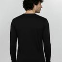 Vorschaubild Herren Langarmshirt Wolle schwarz M