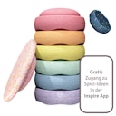 Vorschaubild  Stapelstein® Spring Special Rainbow Set pastel, Balanceboard + gratis Mini