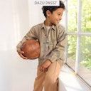 Vorschaubild Gefütterte Twill-Jacke taupe