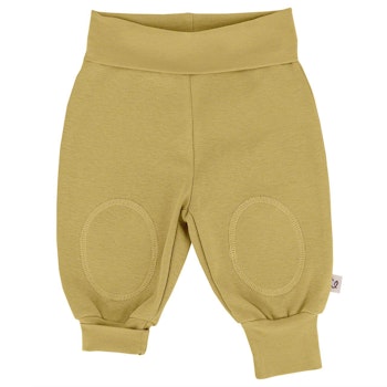 Mitwachsende Hose mit breiten Bündchen – Senf