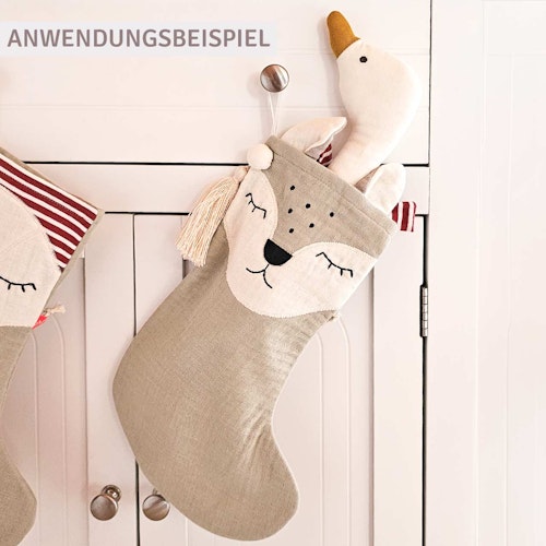 Nikolaus Stiefel zum Befüllen Rehkitz silbergrau