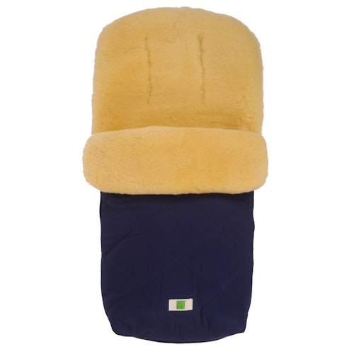 Natura Kinderwagenfußsack Lammfell marine
