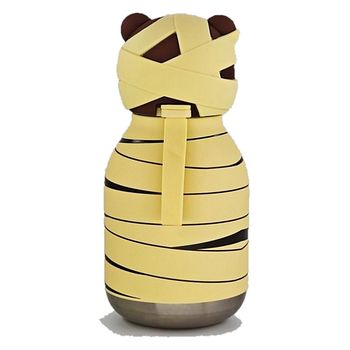 Spookies Edelstahltrinkflasche mit Trinkhalm Mumienbär 600 ml