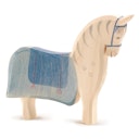 Vorschaubild Pferd mit Sattel - Krippenfigur aus Holz 15 cm