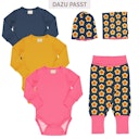 Vorschaubild Mitwachsende Krabbelhose Bündchen Alloverprint