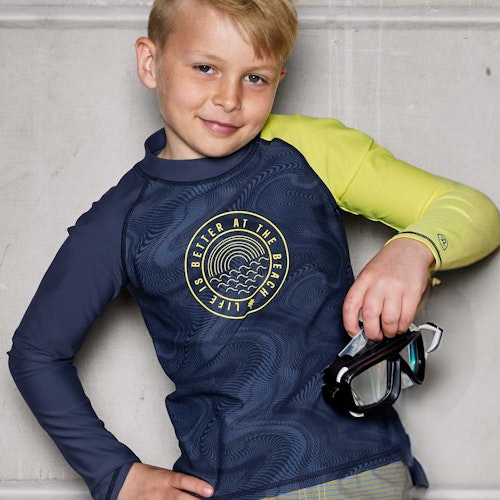 Langarm Badeshirt Colorblock