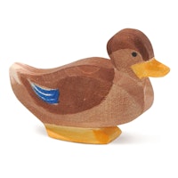 Ente sitzend Holzfigur 4 cm