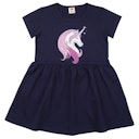 Vorschaubild Lockeres Kleid kurzarm Einhorn