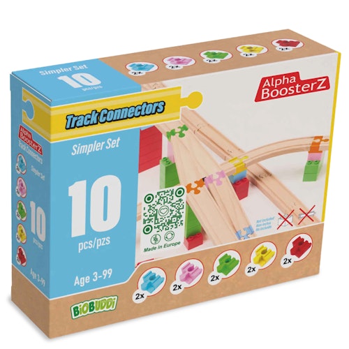 Verbindungsstücke Holzeisenbahn Basis-Set 8 Teile