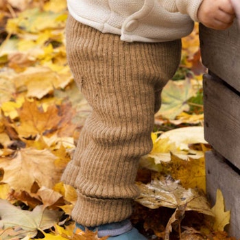 Woll Leggings karamell-braun warm und mitwachsend