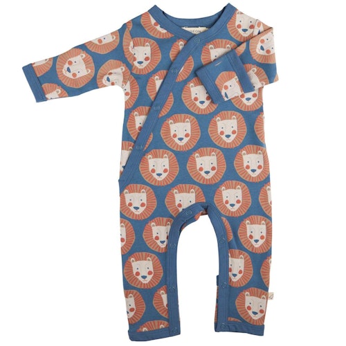 Baby Strampler mit Fußumschlag - Löwe