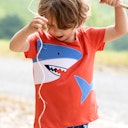Vorschaubild Hai Shirt kurzarm gestickt
