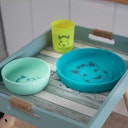 Vorschaubild Kindergeschirr 4er-Set – Blau/Grün