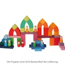 Vorschaubild Großer Romanischer Baukasten 62 Teile im Holzrahmen (44,5x44,5 cm)