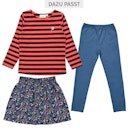 Vorschaubild 3/4 Shirt Blumen-Aufnäher gestreift