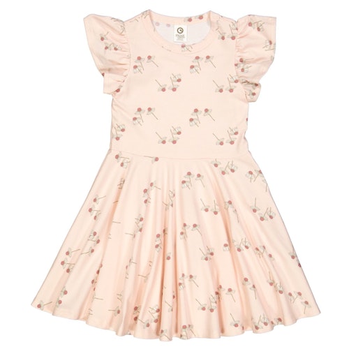 Edles kurzarm Tellerkleid Blümchen